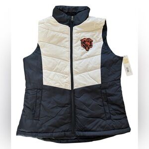 NEW G-III Chicago Bears Womens Zip-Up Puffer Vest Jacket Large  Retail $99.99 -